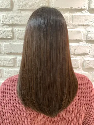 ロング カラー 【センターパート/ マッシュ】ryokaのヘアスタイル