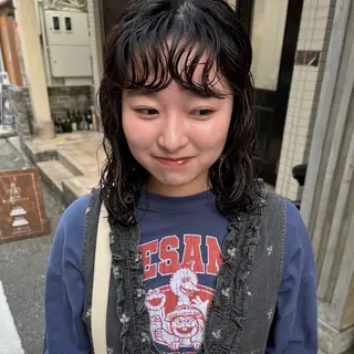 ミディアム パーマ 水原波津輝/ボブ /ニュアンスパーマのヘアスタイル