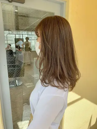 セミロング カラー 髪質改善period.所属・いしかわまい🎀 髪質改善特価サロンのヘアスタイル
