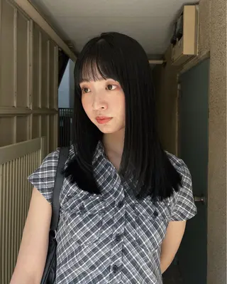 セミロング 義本 風佳のヘアスタイル