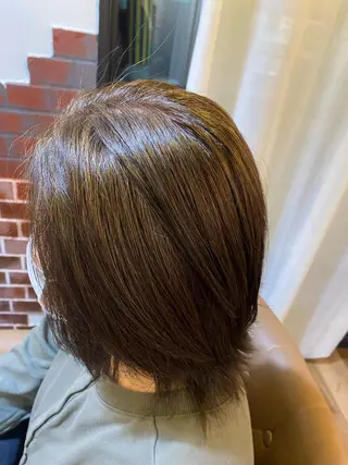 ミディアム 顔周りカット🍑 Zina難波 Akiのヘアスタイル