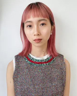 ミディアム カラー Loom.所属・村上雅人 ナチュラルモードのヘアスタイル