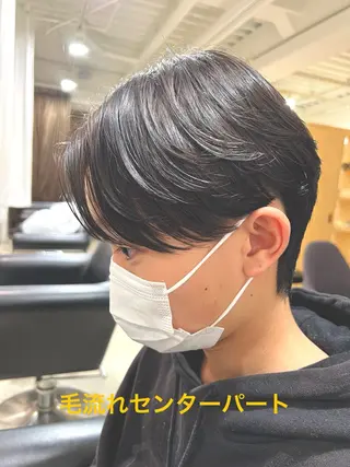 パーマ メンズ 心斎橋バレイヤージュ 小林勝貴のヘアスタイル