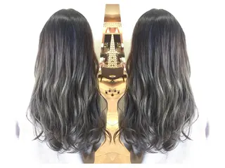 セミロング カラー 髪質改善/痛ませ ないカラー/西村航大のヘアスタイル