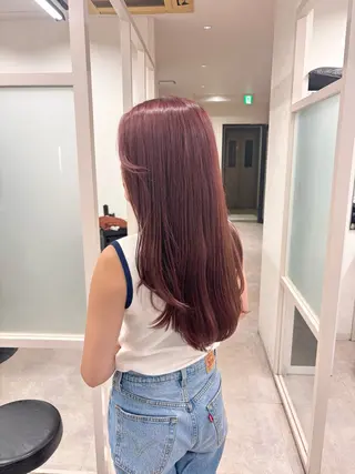ロング ヘアアレンジ🪽🎀 艶カラー/天王寺のヘアスタイル