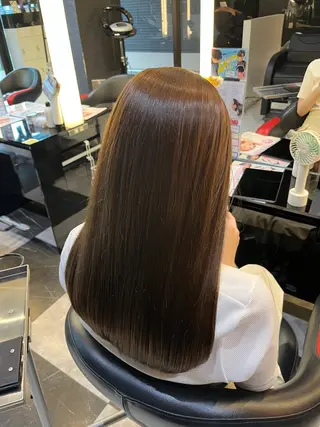 セミロング ボブパーマ/レイヤー カット/KINAMIのヘアスタイル