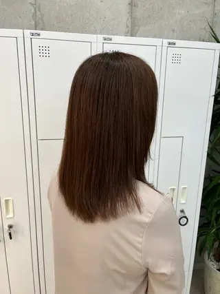 セミロング 奥野碧🌈艶髪 /ダメージレスカラーのヘアスタイル