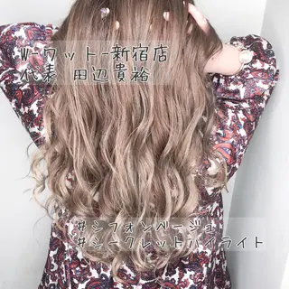 ロング カラー パーマ ヘアアレンジ メンズ キッズ ネイル マツエク・マツパ 🫧代表/新宿駅近/ 限定価格🫧田辺貴裕のヘアスタイル