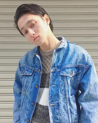 ミディアム カラー メンズ As hair所属・柔らか垢抜けｶﾗｰと ｶｯﾄ🫧ASUKAのヘアスタイル