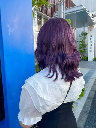 セミロング カラー ヘアアレンジ🪿イデ ミユウ🪿のヘアスタイル