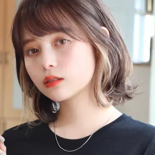 セミロング 韓国レイヤー✨ yasuko銀座のヘアスタイル
