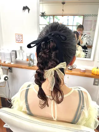 ミディアム ヘアアレンジ mopa所属・mopa_kaede 暖色カラー/ロングのヘアスタイル