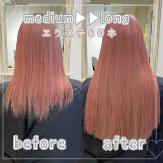 ロング カラー MOE🐈‍⬛🎀 エクステ/ワンホンのヘアスタイル