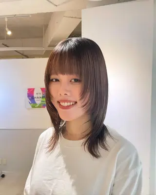 ミディアム カラー Ogata Marinaのヘアスタイル