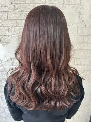 セミロング カラー エクステ＆艶カラー 🎀YURINA🎀のヘアスタイル