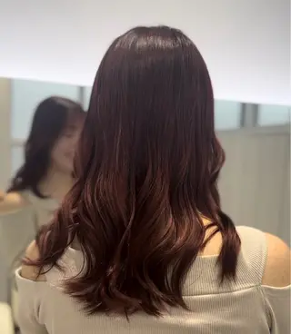 ロング カラー 桃香🍑/縮毛矯正 /ダブルカラーのヘアスタイル