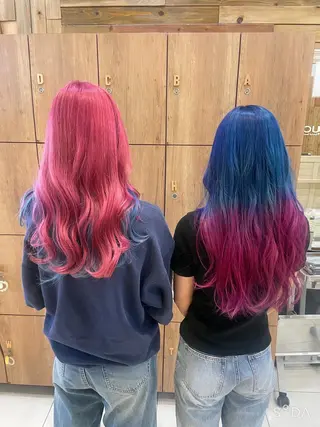 ロング 韓国カラー／エクステ 松戸梨杏のヘアスタイル