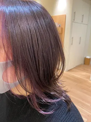 ミディアム ハイトーンエフェクト ブリーチいち丸のヘアスタイル