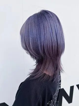 ミディアム ブリーチカラー/ 岩破瑞希のヘアスタイル