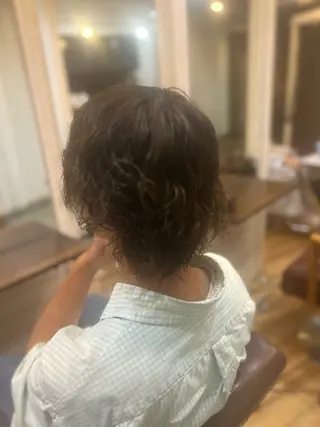 ミディアム パーマ メンズ CECIL hair なんば店所属・メンズパーマ 艶髪☆店長☆有馬のヘアスタイル