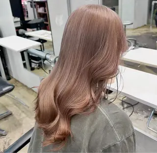 セミロング カラー ヘアアレンジ 🥀モテ暖色× エクステ🥀あかりのヘアスタイル