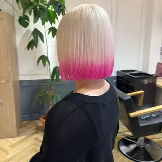 ショート カラー 艶カラー/韓国顔周り 🎀mamiのヘアスタイル