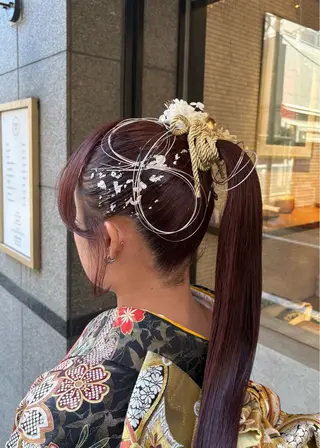 ロング ヘアアレンジ ナルカワ アユミのヘアスタイル
