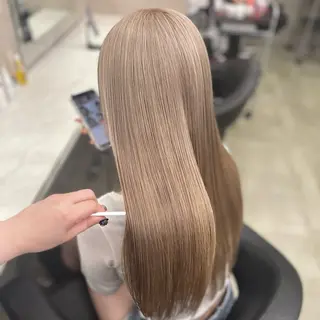 ロング カラー パーマ ヘアアレンジ メンズ キッズ ブリーチなしカラー/ ブラウン/レイヤーのヘアスタイル