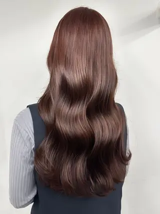 ロング カラー 艶カラー/縮毛矯正／ 鴨川育弥のヘアスタイル