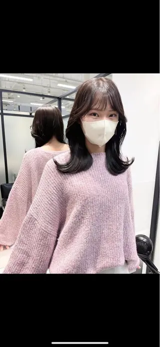 セミロング 韓国レイヤーカット 髪質改善▫️水野有真のヘアスタイル