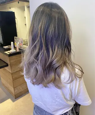 セミロング カラー scene.池袋所属・scene. haraのヘアスタイル