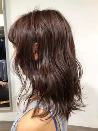 ミディアム カラー ヘアアレンジ ナガミネアリサ/ 学芸大学/海外ヘアのヘアスタイル