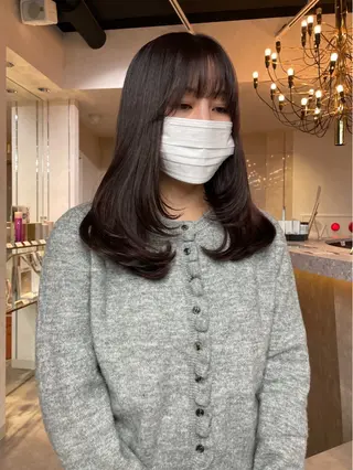 セミロング カラー 🫧ミルクティーベー ジュ🫧門脇ゆう🎀のヘアスタイル