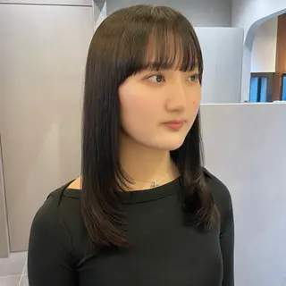 セミロング カラー ボブ/縮毛矯正/レイ ヤー♡Natsukiのヘアスタイル