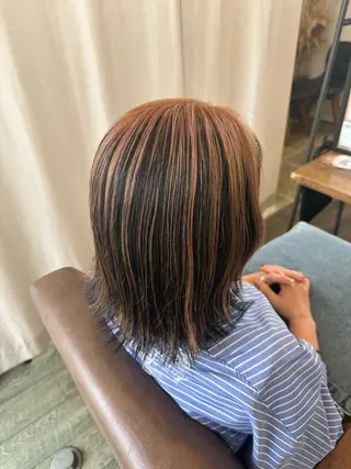 カラー 岩本みるか/ 暖色カラー/ベージュのヘアスタイル