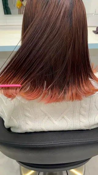 ミディアム カラー ヘアアレンジ 愛されカラー🩷 はるなのヘアスタイル