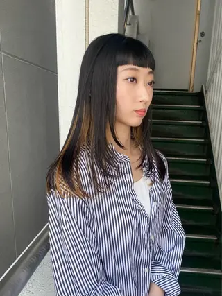 セミロング カラー yiye 青山所属・無料カットモデル募集 🌱ひょうがのヘアスタイル