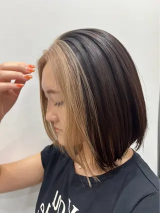 ミディアム カラー 🐥くまがい💛 ダブルカラー／パーマのヘアスタイル