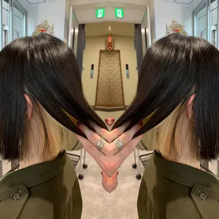 ショート カラー レイヤーカット/ 艶カラー/RYOMAのヘアスタイル