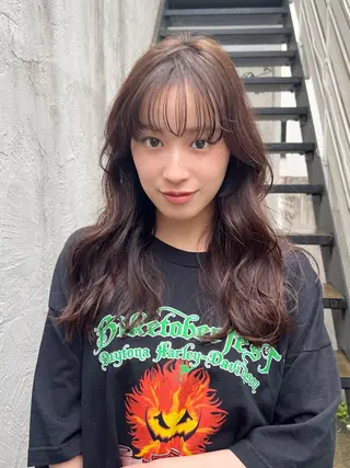 セミロング カラー muscali♡ 原宿.表参道のヘアスタイル