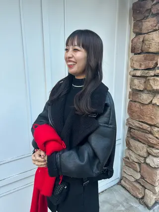 ロング カラー レイヤーカット/髪質 改善✨/藤田侑花のヘアスタイル