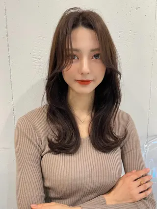 セミロング カラー 韓国ヘア🤍顔周り/ 髪質改善✨/林遼一郎のヘアスタイル