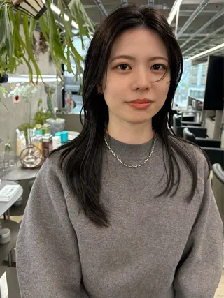 ミディアム カラー 似合わせカット レイヤー/ボブのヘアスタイル