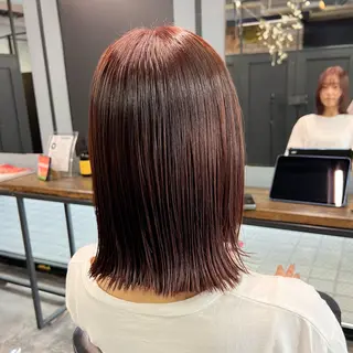 ミディアム カラー 💘 艶モテ/丁寧 カット💘rina.のヘアスタイル