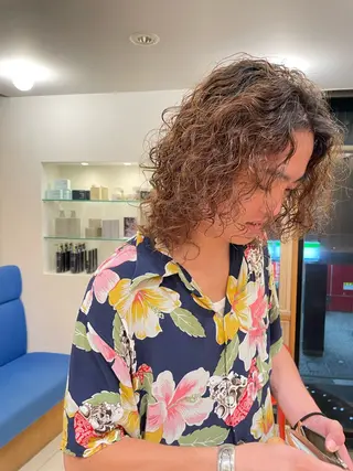 セミロング パーマ メンズ 🍊mai🍊 似合わせスタイル🌿のヘアスタイル