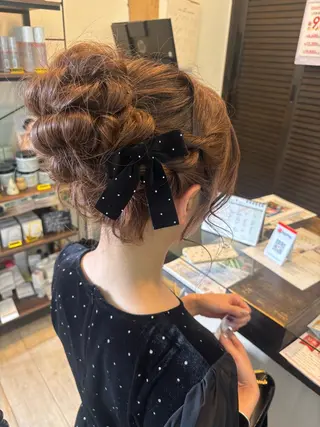 ロング ヘアアレンジ ルプラボウ 石黒よう子のヘアスタイル