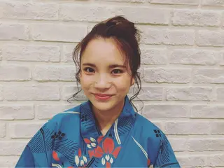 セミロング カラー パーマ ヘアアレンジ マツエク・マツパ la fith所属・rico_by ヘアとアイブロウのヘアスタイル