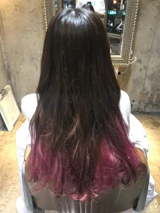 ロング カラー パーマ ヘアアレンジ メンズ キッズ ネイル マツエク・マツパ サロンドミルク 原宿のヘアスタイル