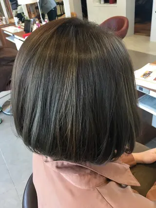 ミディアム カラー パーマ ヘアアレンジ メンズ キッズ ネイル マツエク・マツパ ひがし さゆりのヘアスタイル