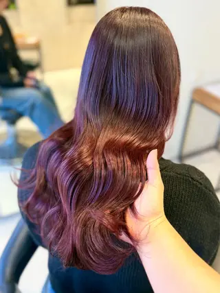 カラー 暖色/レイヤーカット /艶髪/髪質改善/のマツエク・マツパデザイン